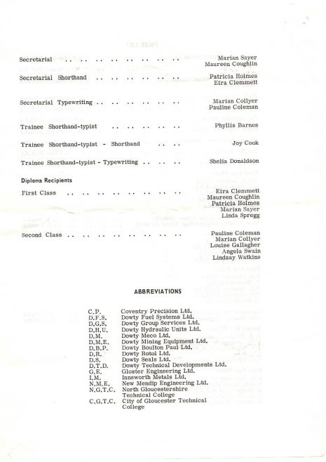 Dowty Group Annual Apprentices Prizegiving - Nov 1970 | John Redfern