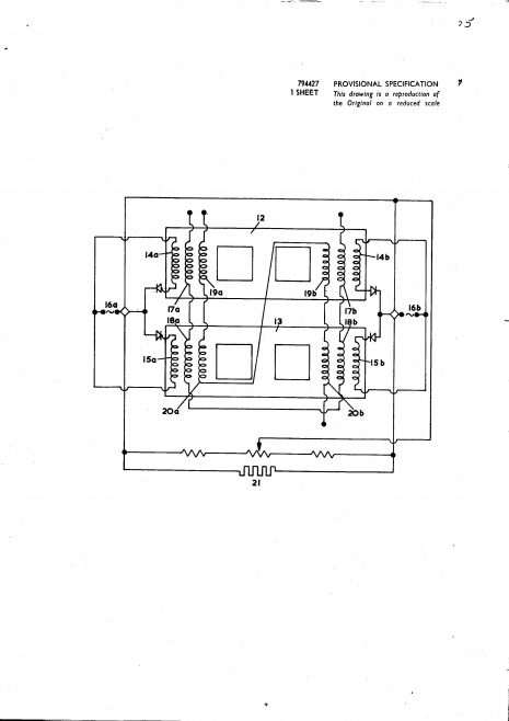 Ultra Electric Patent Specification 1955 - Improvements in and Relating to Magnetic Amplifiers | Original photo in the Dowty archive at the Gloucestershire Heritage Hub