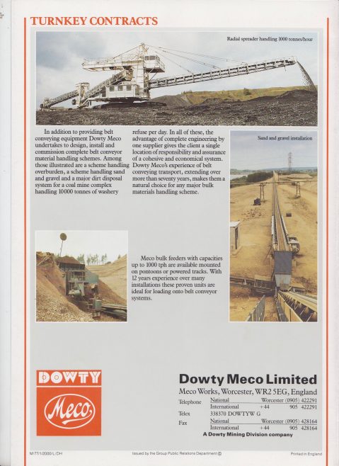 Dowty Meco - Belt Conveying Systems | Original photo in the Dowty archive at the Gloucestershire Heritage Hub