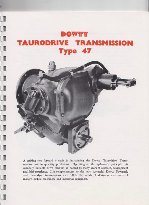 Dowty Hydraulic Units - Taurodrive Transmission Type 47 | Original photo in the Dowty archive at the Gloucestershire Heritage Hub