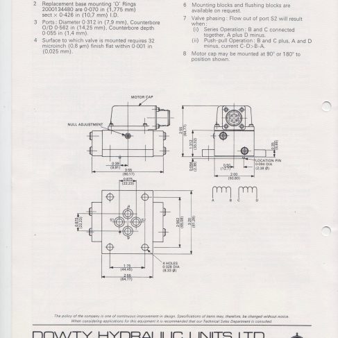 Servo Products Division - 4681 Series Servo Valve Data Sheet | Original photo in the Dowty archive at the Gloucestershire Heritage Hub