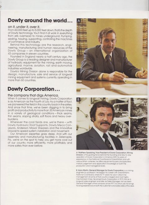 Dowty Corporation - Technology in Depth from Americas Longwall Pioneers | Original photo in the Dowty archive at the Gloucestershire Heritage Hub