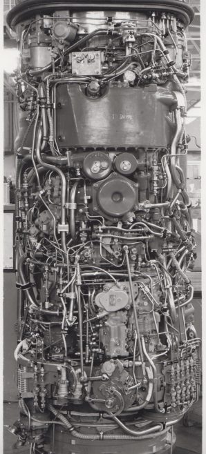 Test Rig for Adour Jet Engine (Jaguar) | Original photo in the Dowty archive at the Gloucestershire Heritage Hub