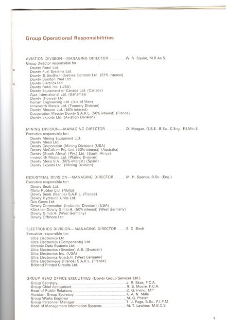 Dowty Group - Summary of Report & Accounts 1977 | Archie Pond (Jenny Jones)